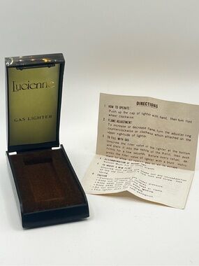 Lucienne Gas Lighter in Brown & Black Presentation Box